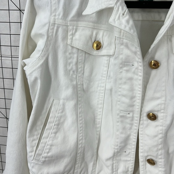 Lauren jeans, Ralph Lauren, white denim trucker jacket SP - Picture 11 of 11